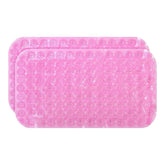 Kuber Industries Bath Mat | PVC Bathroom Mat | Shower Bath Mat | Floor Tub Mat | Foot Massager Mat | Anti-Skid Shower Bathroom Mat | B-01C |Pack of 2| Pink